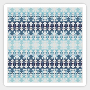 Ombre Blue Geometrical Pattern Magnet